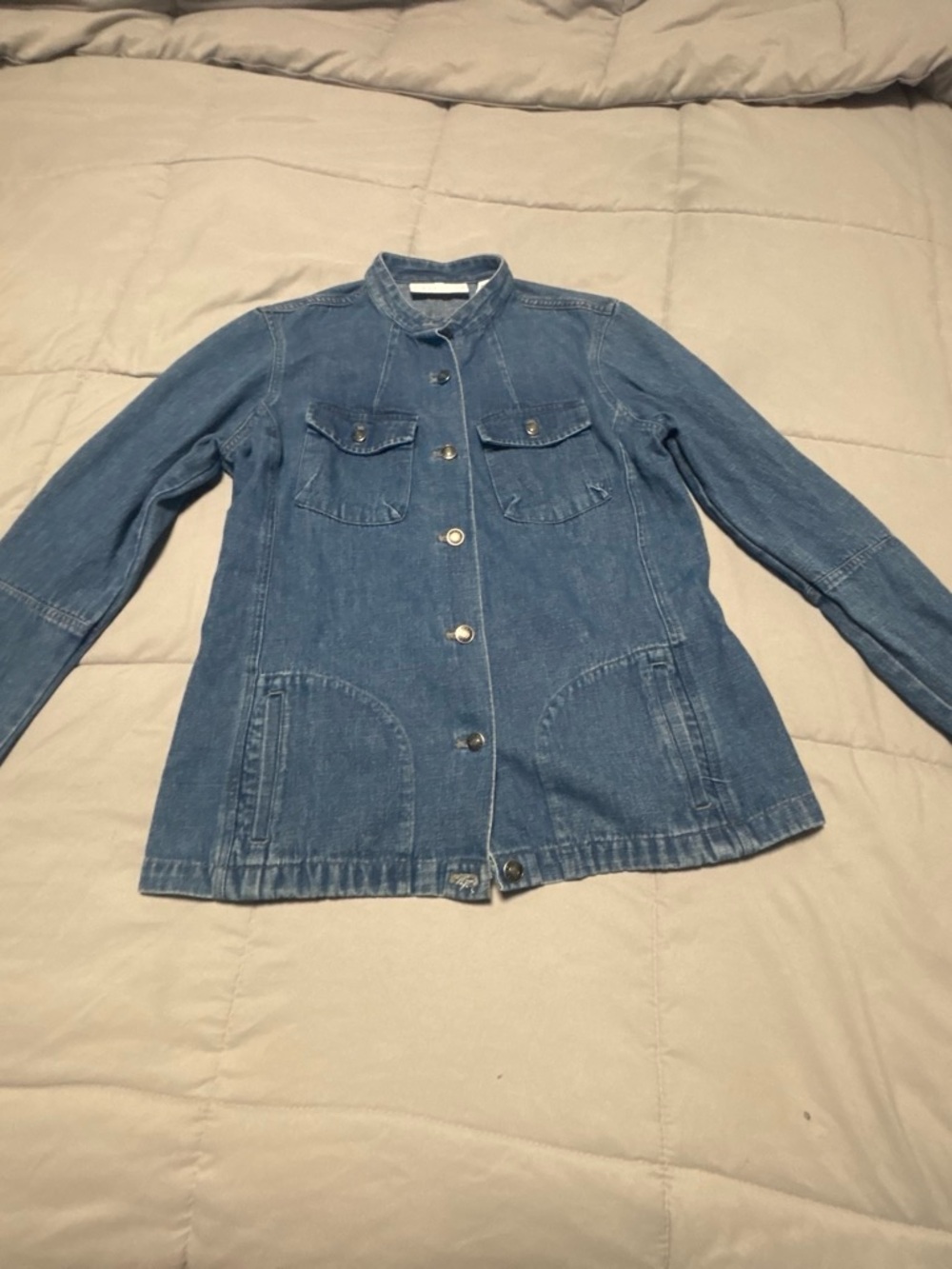 Liz Claiborne Medium Blue Denim Button-Front Jacket